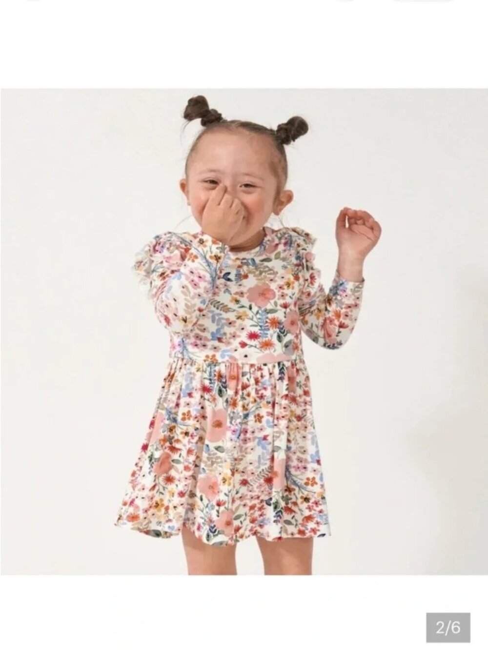 Play by Little Sleepies Mauve Meadow Dress, Size 6